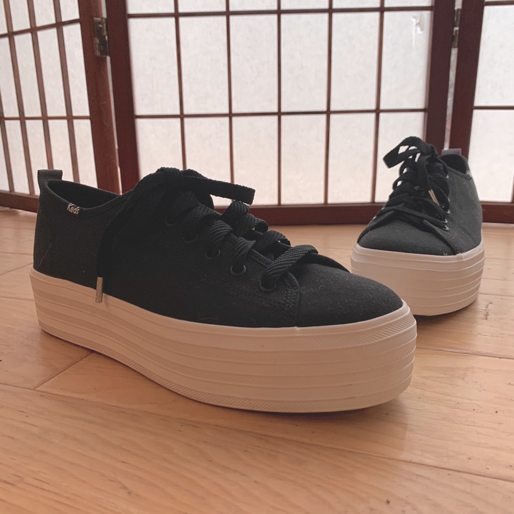 Keds Triple Up Platform Sneaker Black NWOB SZ 9